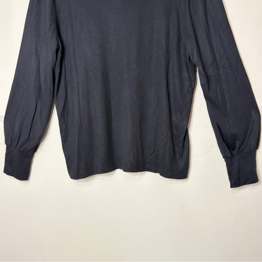NWOT LOFT Black Balloon Sleeve Turtleneck, XL - Picture 3 of 10